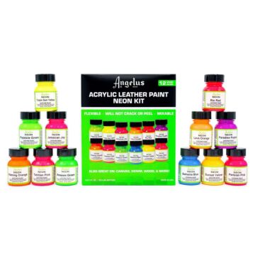 Angelus Leerverf Neon set 12 kleuren
