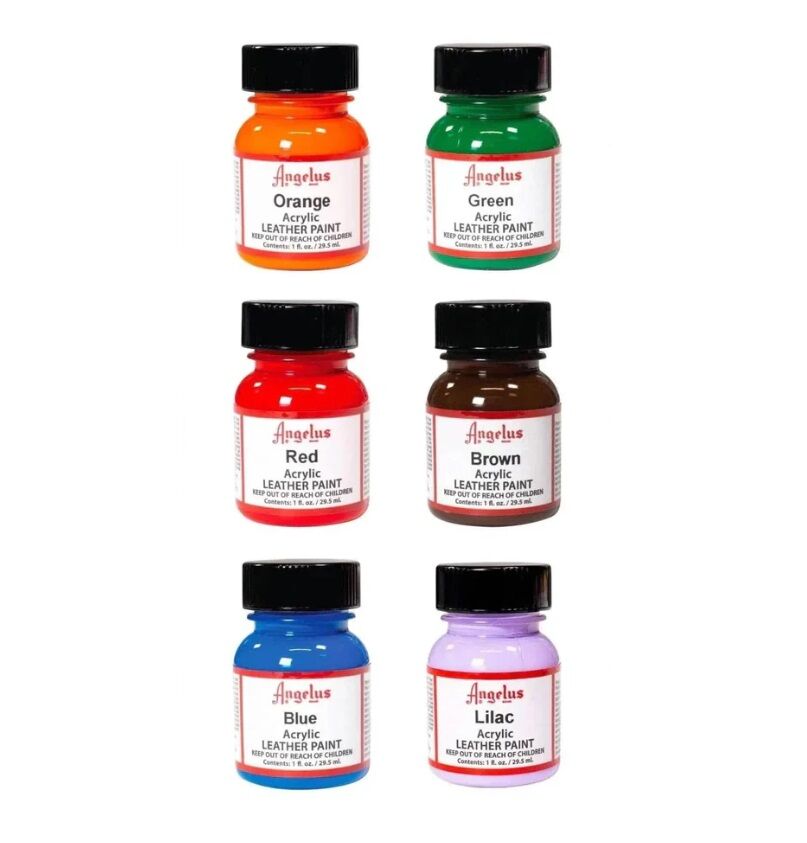 Angelus - Set bestaande uit 5 metallic kleuren - Kleur voor leer en stof - 29,5 ml